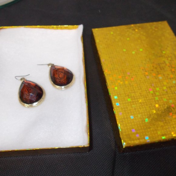 Luxury Amber Erings In Gift Box - Picture 5 of 5
